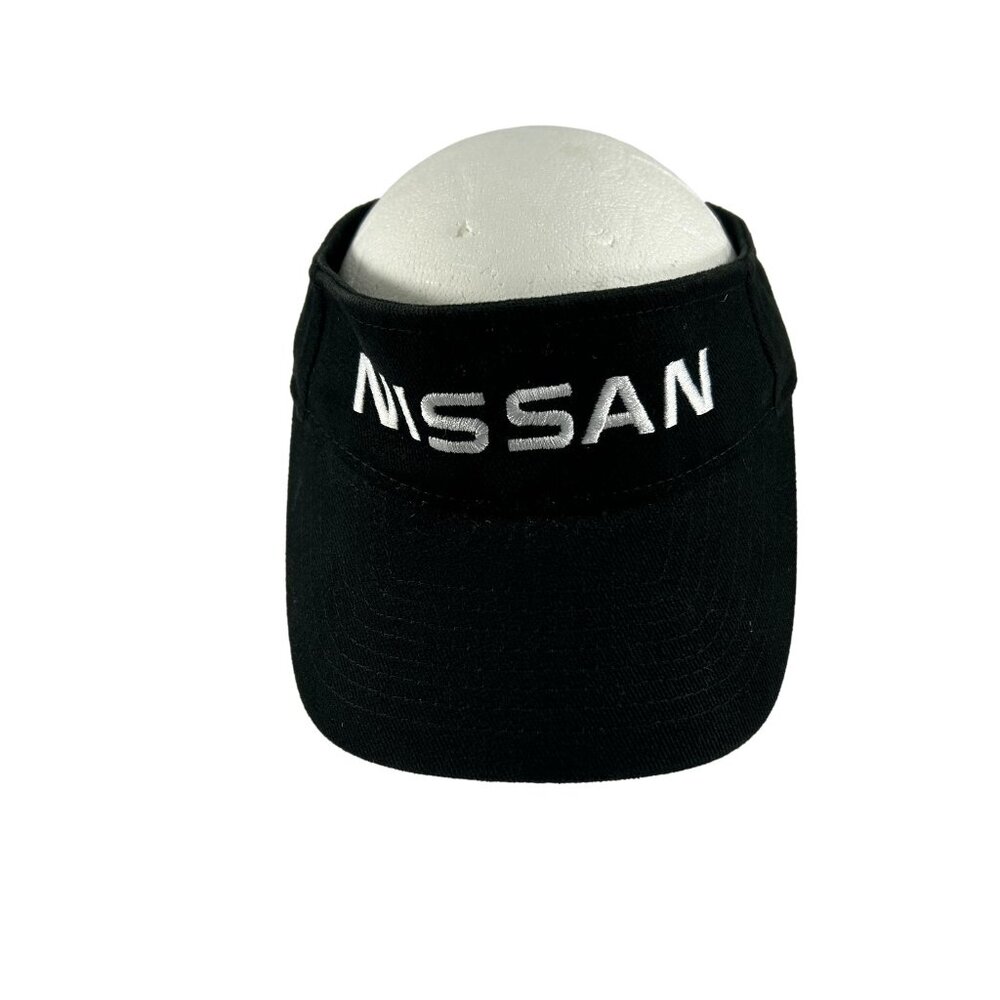 Nissan Visor Black Spellout Adjustable Hat Integrated Impressions Cars